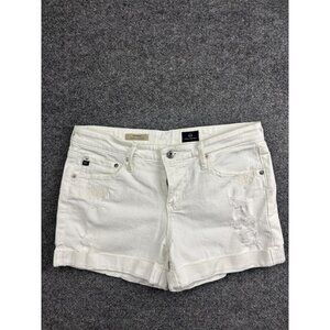 AG Adriano Goldschmied Shorts Womens 28 Hailey Ex-Boyfriend Roll-Up Distressed